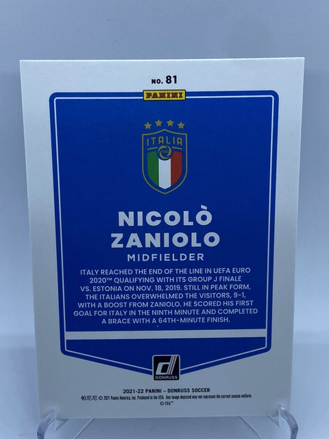 2021-2022 donruss IGreen Laser Nicola Zaniolo