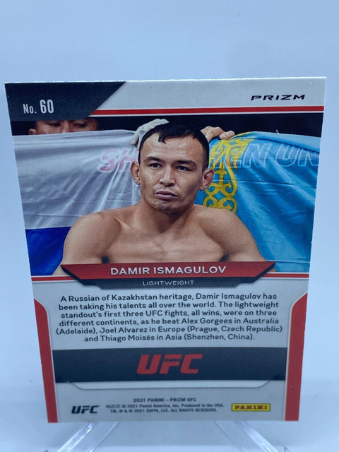 2021 Panini Prizm UFC Green Prizm Damir Ismagulov #60 Rookie RC