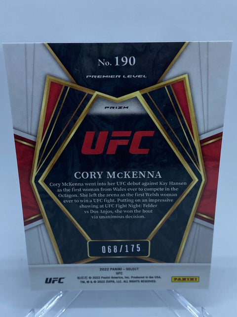 2022 PANINI SELECT UFC PREMIER LEVEL RC #190 CORY MCKENNA BRONZE PRIZM /175