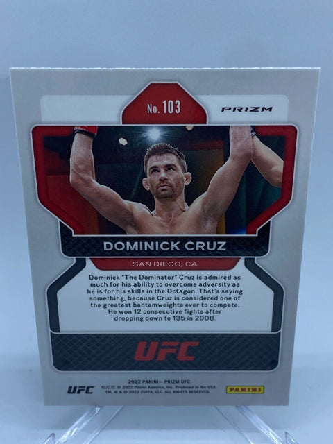 Dominick Cruz Green Refractor PANINI PRIZM UFC 2022 No. 103