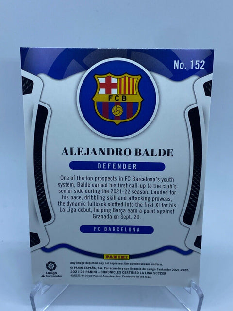 2021-22 Chronicles La Liga ALEJANDRO BALDE Certified Rookie Silver #152