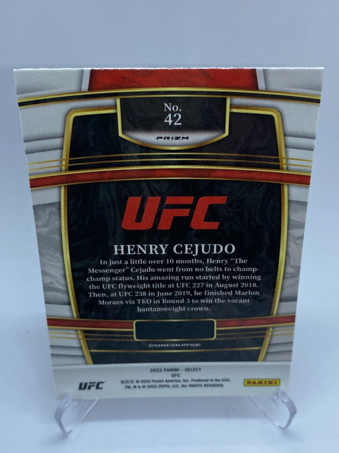 2022 PANINI SELECT UFC HENRY CEJUDO #42 ORANGE FLASH PARALLEL