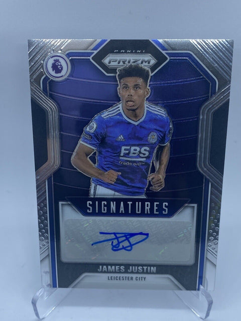 2021-22 Panini Prizm EPL Choice JAMES JUSTIN Signatures Prizm S-JJT