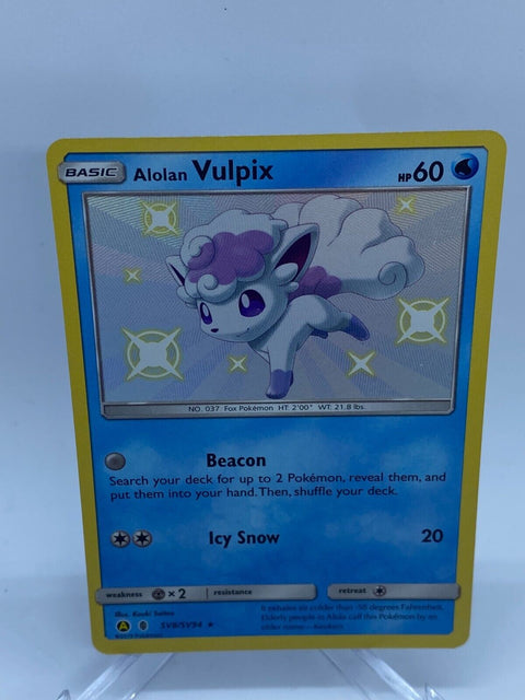 ALOLAN VULPIX SV8/SV94 Shiny Vault Ultra Rare Pokemon Card HIDDEN FATES