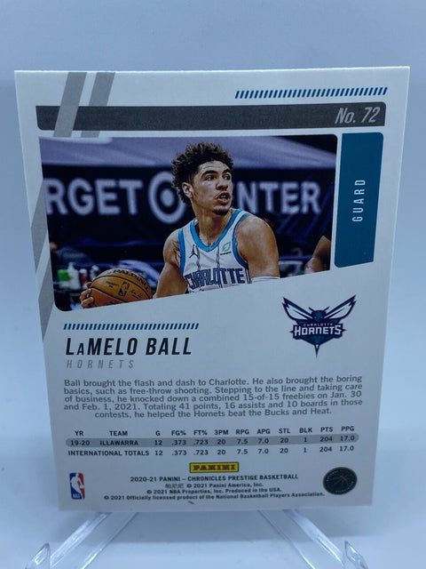 LaMelo Ball # 72 Rookie Prestige RC 2020-21 Chronicles Panini NBA Card