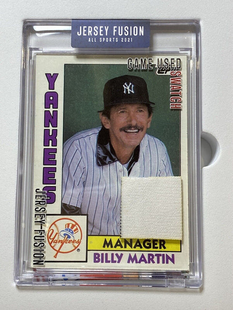 2021 JERSEY FUSION BILLY MARTIN YANKEES 1976-77 GAME USED SWATCH