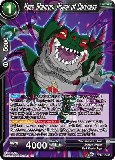 Haze Shenron, Power of Darkness - BT14-134