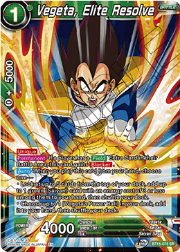 Vegeta, Elite Resolve BT15-075