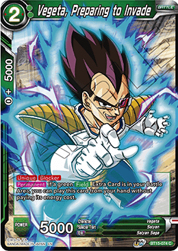 Vegeta, Preparing to Invade BT15-074