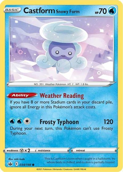 Castform Snowy Form 34/198